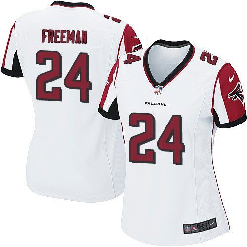 Nike Falcons #24 Devonta Freeman White Women's Stitched NFL Elite Jersey